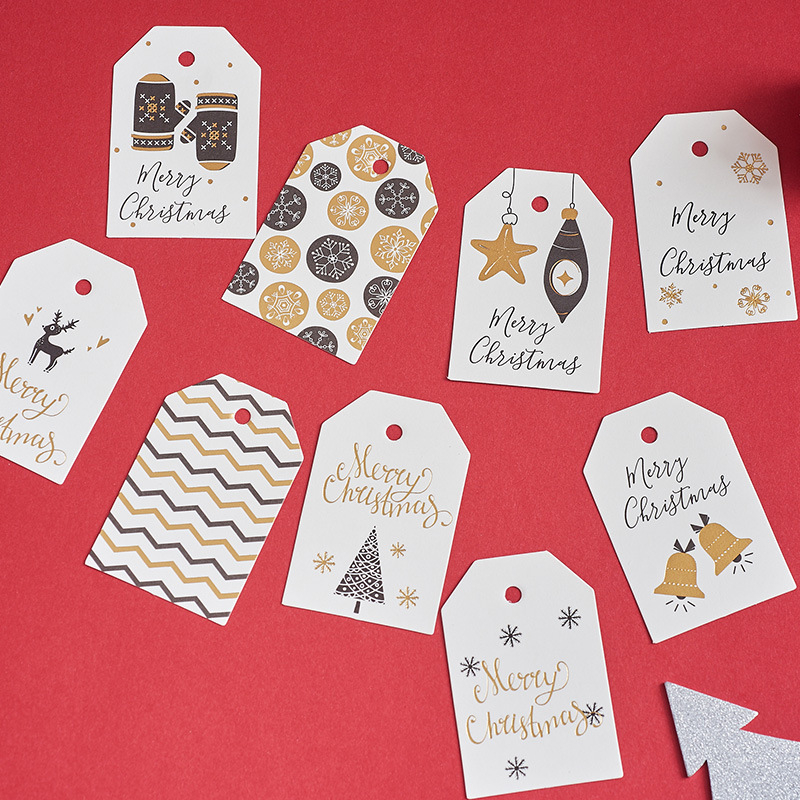 100 pcs 선물 카드 메리 크리스마스 인사말 카드 봉투와 크리스마스 트리 스티커와 함께 새해 귀여운 디자인